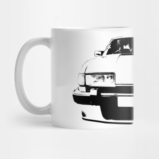 Rover SD1 1980s British classic car monoblock black and white Mug